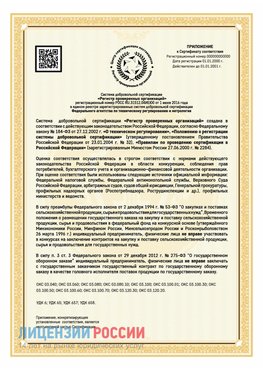 Приложение к сертификату для ИП Брянск Сертификат СТО 03.080.02033720.1-2020